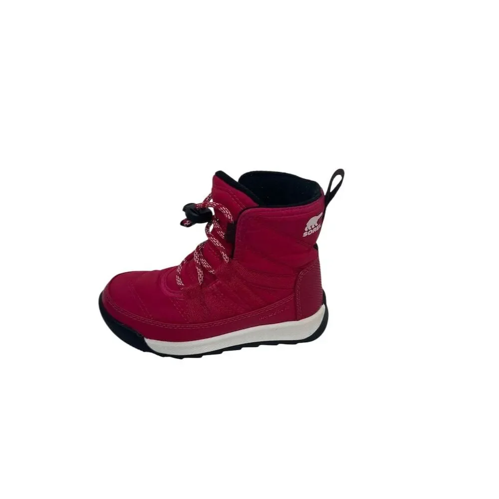 Sorel Whitney II Kids Pink Winter Boots Size 9 Waterproof Lace-Up